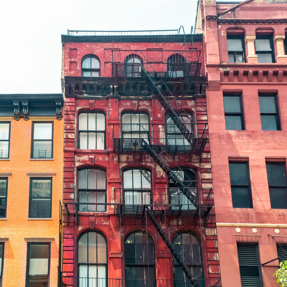 New York residential building facade used for real estate marketing and buyer engagement