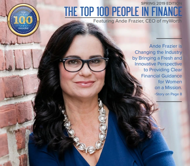 Top 100 People in Finance 2019 magazine cover